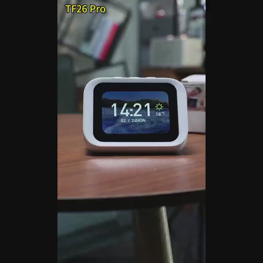 Enceinte Bluetooth Intelligente RGB - Horloge, Assistant Vocal, Son Hi-Fi