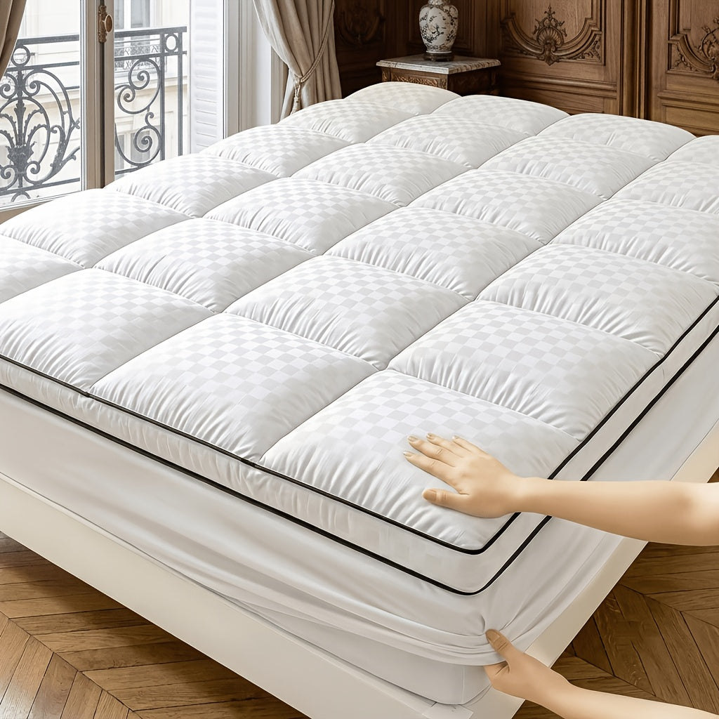 Protège-matelas matelassé qualité hôtel - Élastique 360°, respirant, antidérapant
